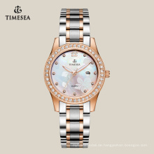 Qualitäts-kundengebundene Quarz-Edelstahl-Uhren für Damen 71061